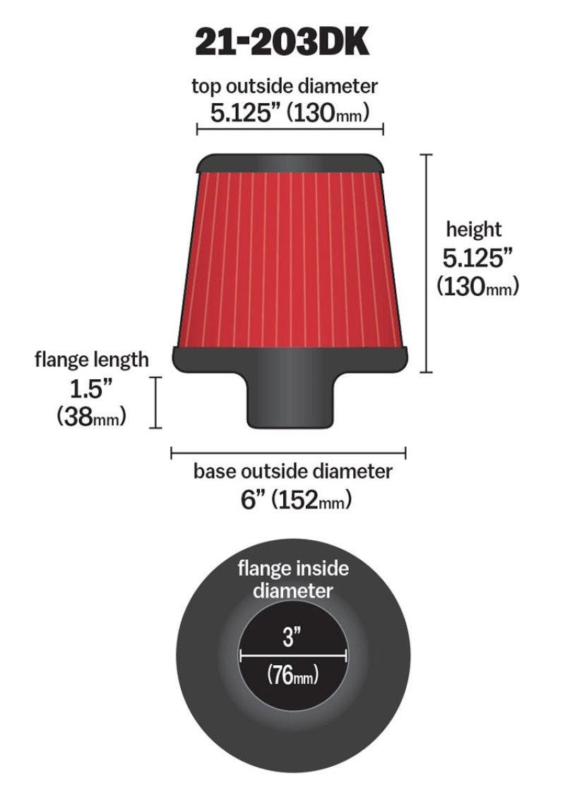 AEM IND Universal Air Filter