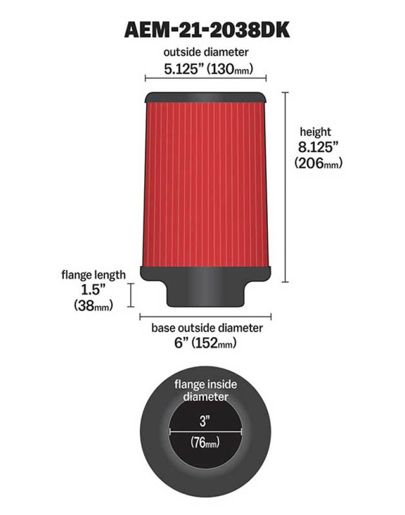 AEM IND Universal Air Filter